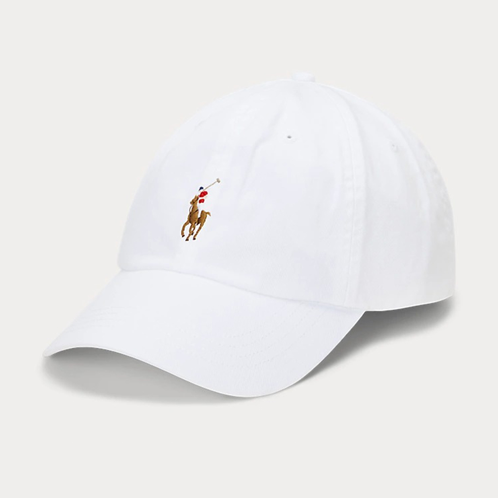 Mũ Polo Ralph Lauren Logo Pony Chino Ball Cap, White/Multi