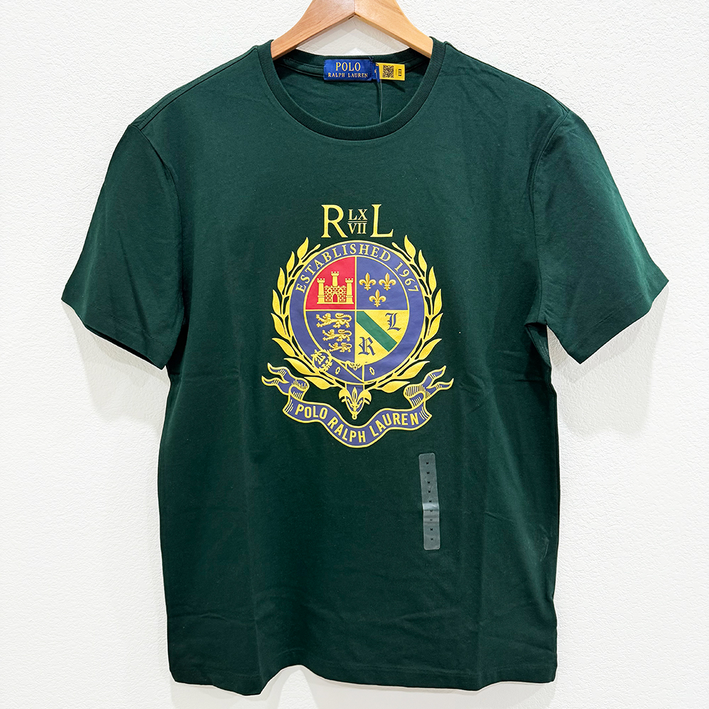 Áo Polo Ralph Lauren Crest Graphic Tee - Green, Size M