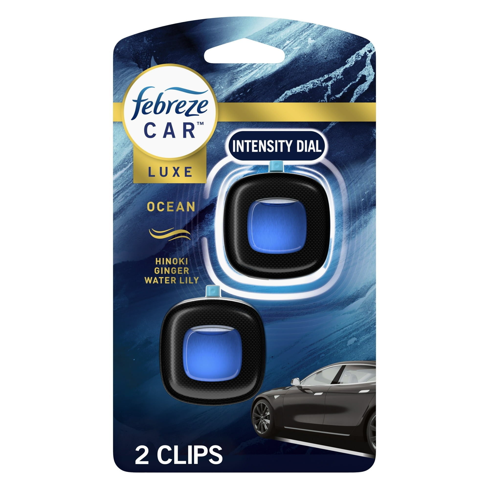 Tinh dầu thơm xe Febreze Car Air Freshener Vent Clip - Ocean, 2 x 2.2ml