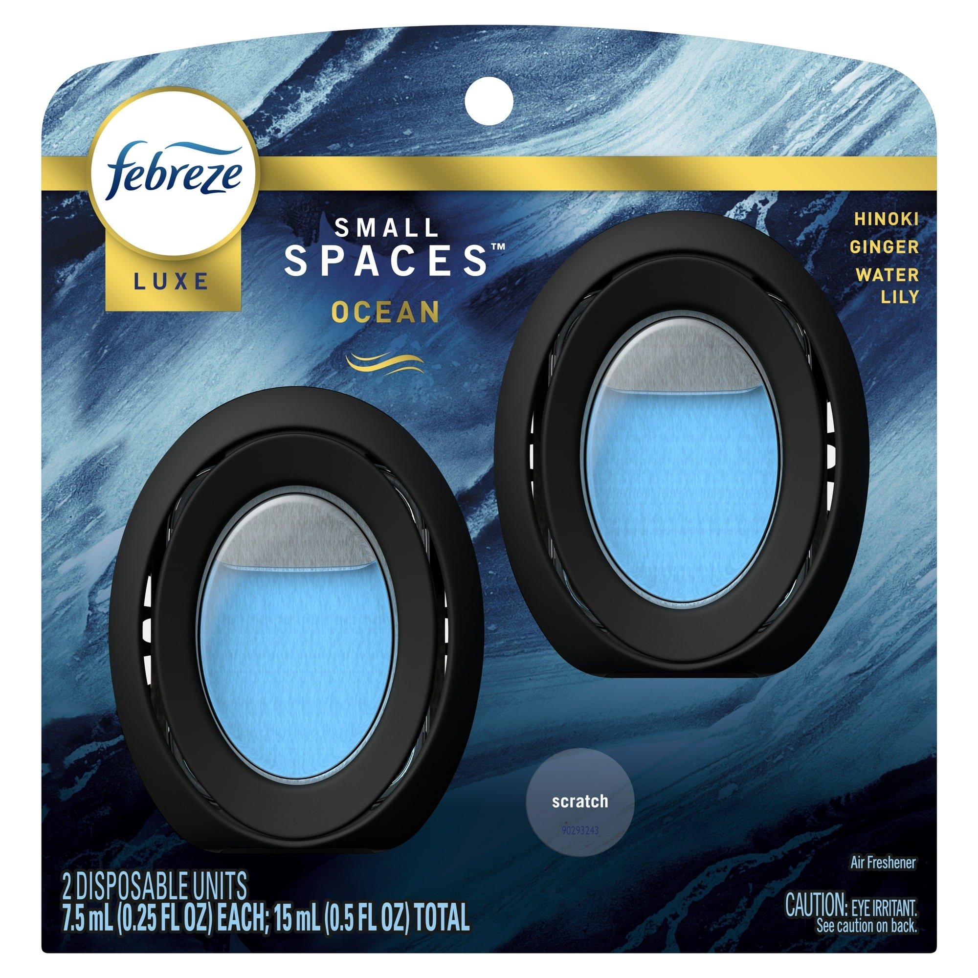 Tinh dầu thơm phòng Febreze Small Spaces Air Freshener, Odor-Fighting - Ocean, 2 x 7.5ml