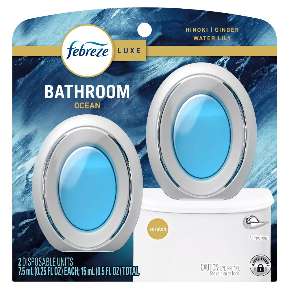 Tinh dầu thơm phòng Febreze Small Spaces Air Freshener, Odor-Fighting - Ocean, 2 x 7.5ml