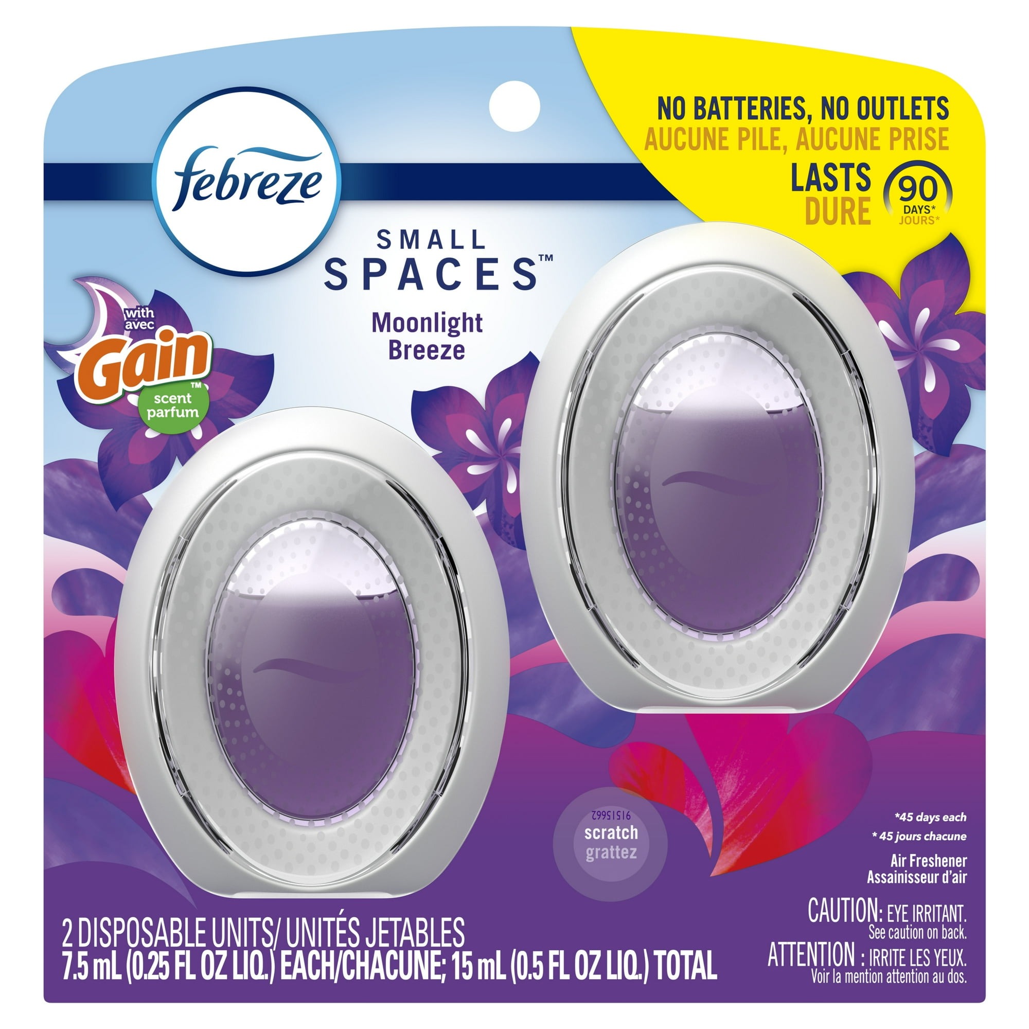 Tinh dầu thơm phòng Febreze Small Spaces Air Freshener, Odor-Fighting - Moonlight Breeze, 2 x 7.5ml
