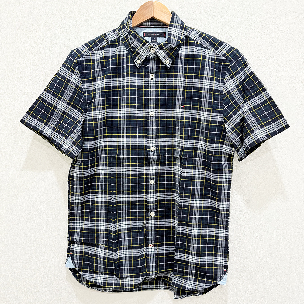 Áo Tommy Hilfiger Plaid Regular Fit Oxford Shirt - Navy Multi, Size M