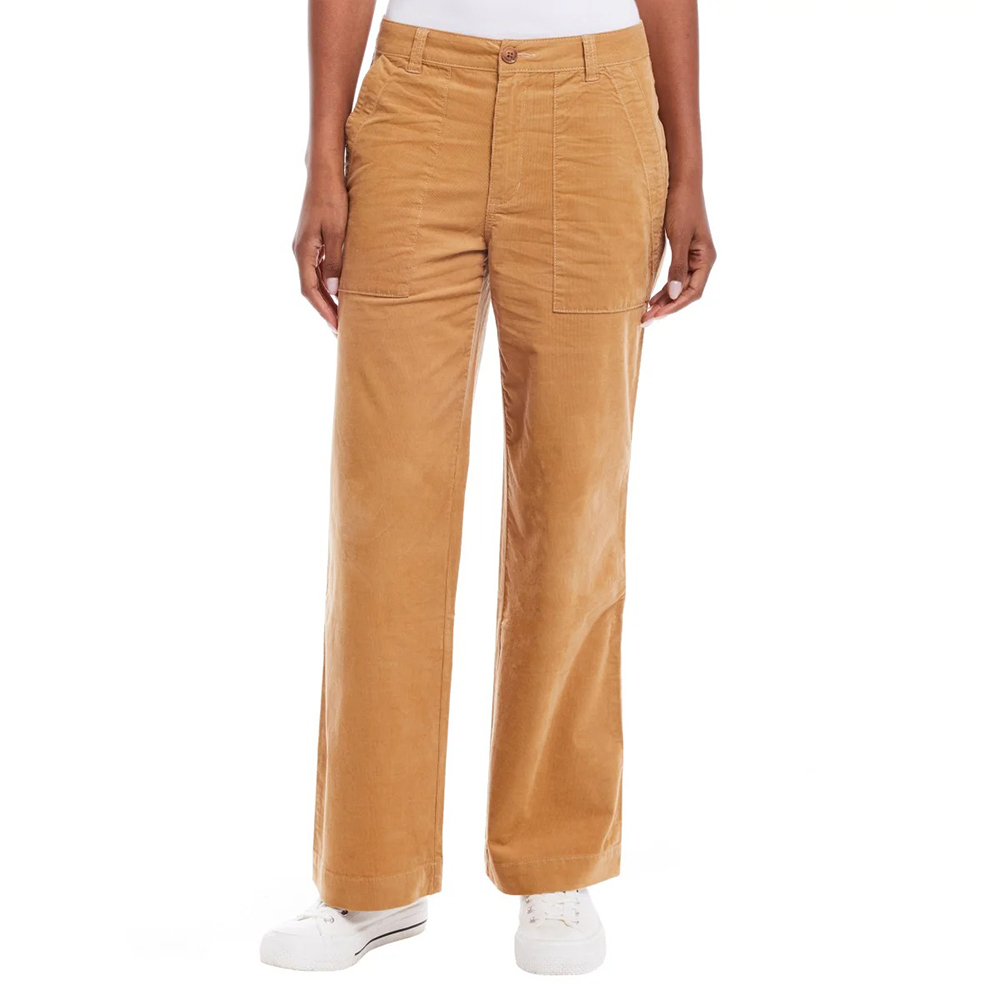 Quần Weatherproof Vintage Ladies' Wide Leg Corduroy Pant - Tan, Size 14