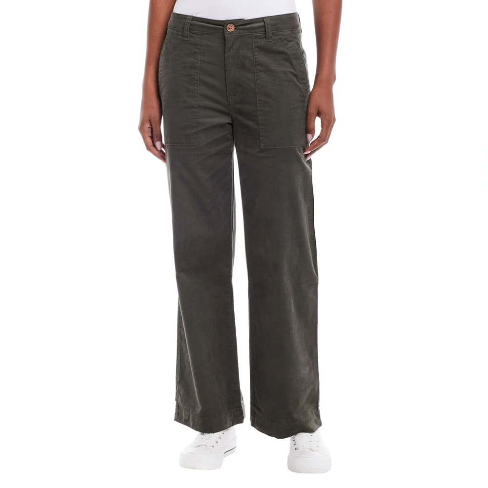Quần Weatherproof Vintage Ladies' Wide Leg Corduroy Pant - Green, Size 14