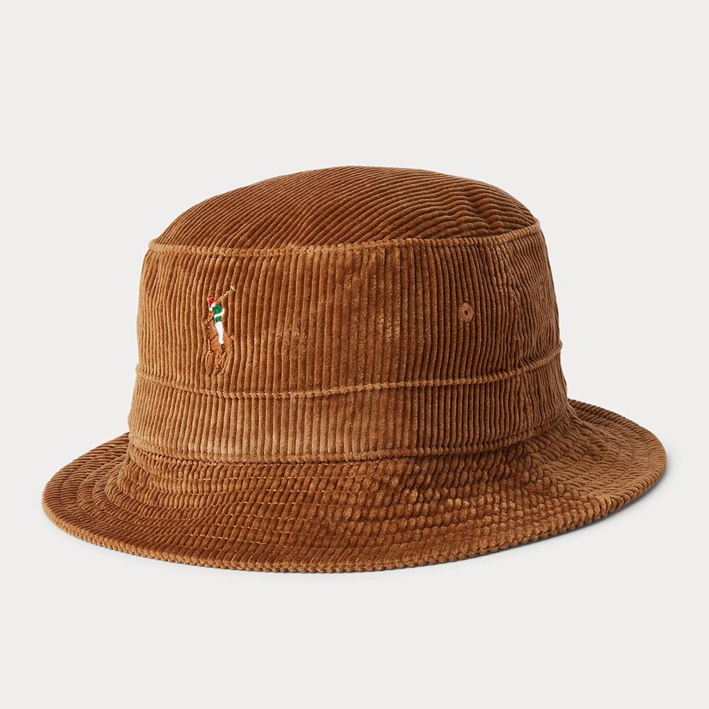 Mũ Polo Ralph Lauren Corduroy Bucket Hat - Khaki, Size S/M