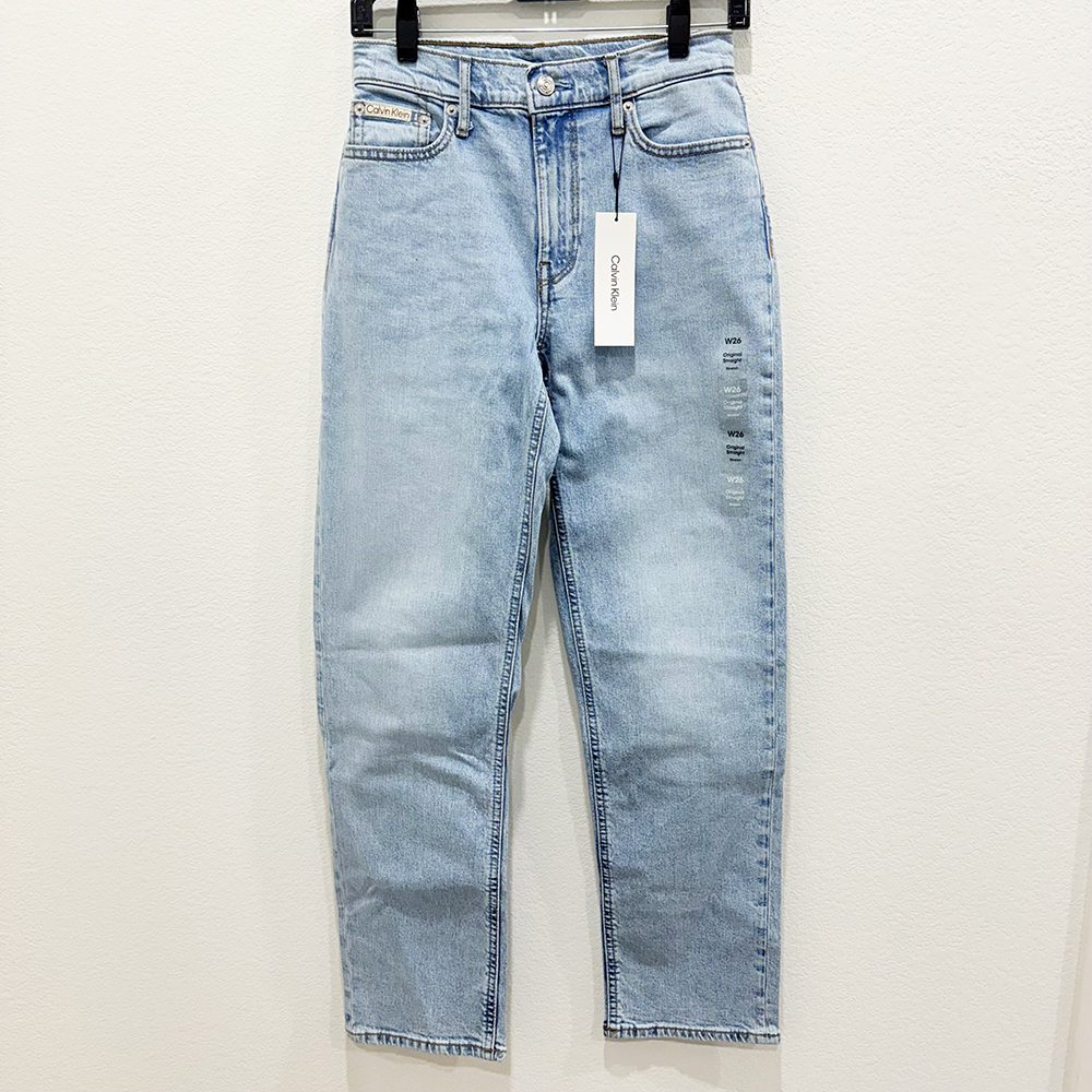 Quần Calvin Klein Jeans Mid Rise Straight - Light Blue, Size 27