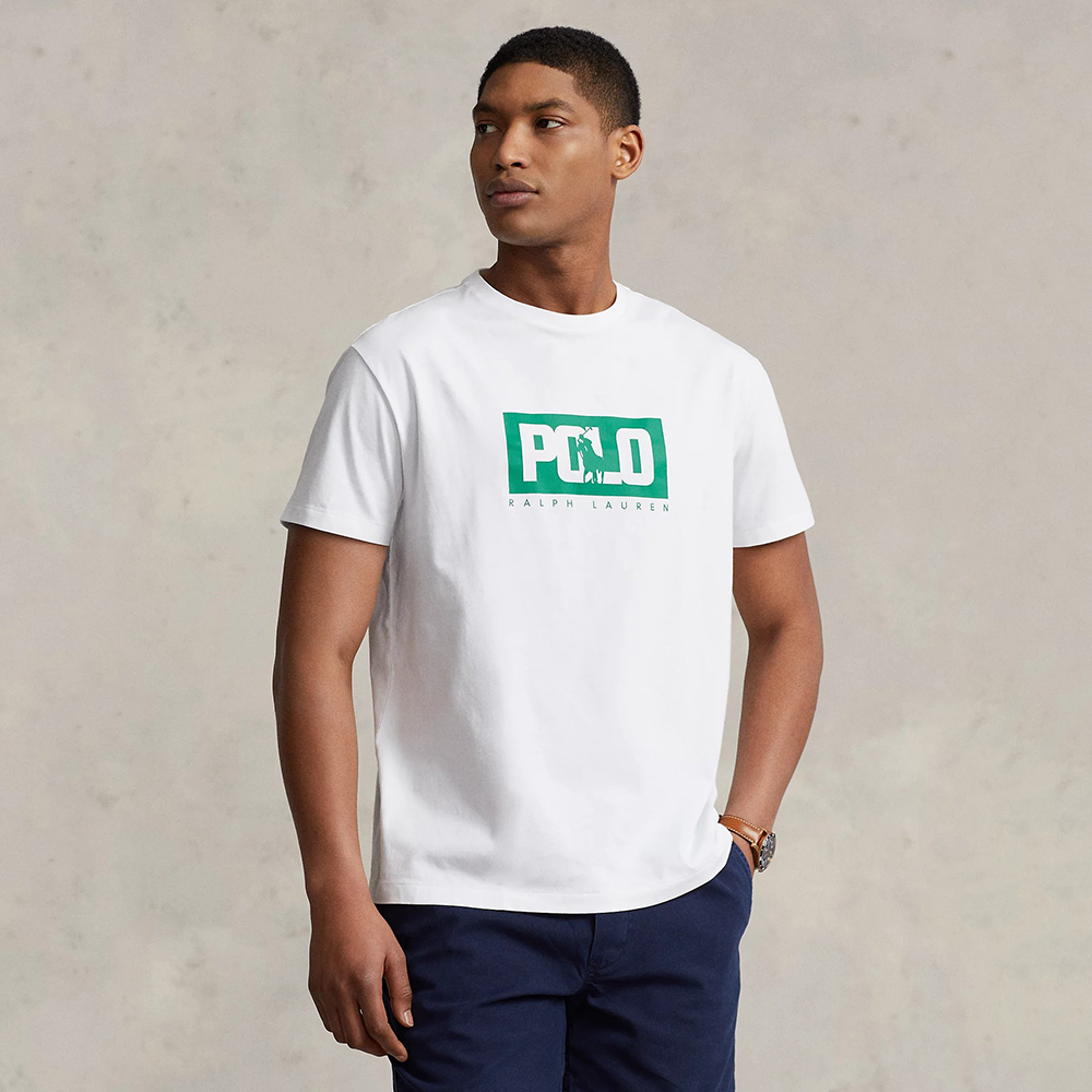 Áo Polo Ralph Lauren Classic Fit Logo Jersey - White, Size S