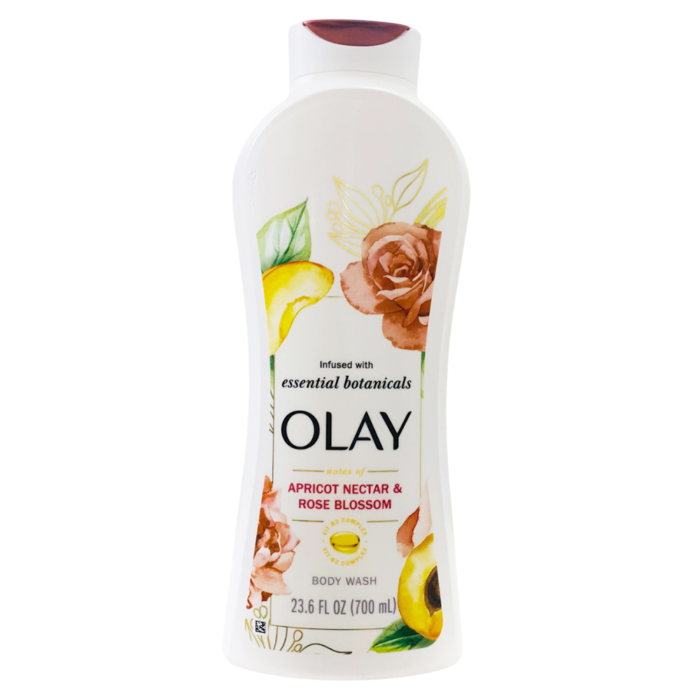 Sữa tắm Olay Infused With Essential Botanicals - Apricot Nectar & Rose Blossom, 700ml