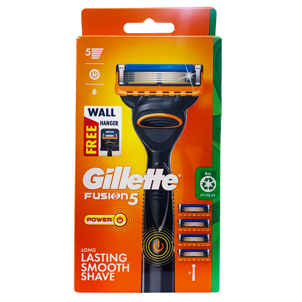 Dao cạo râu Gillette Fusion5 Power, 1 cán + 4 lưỡi