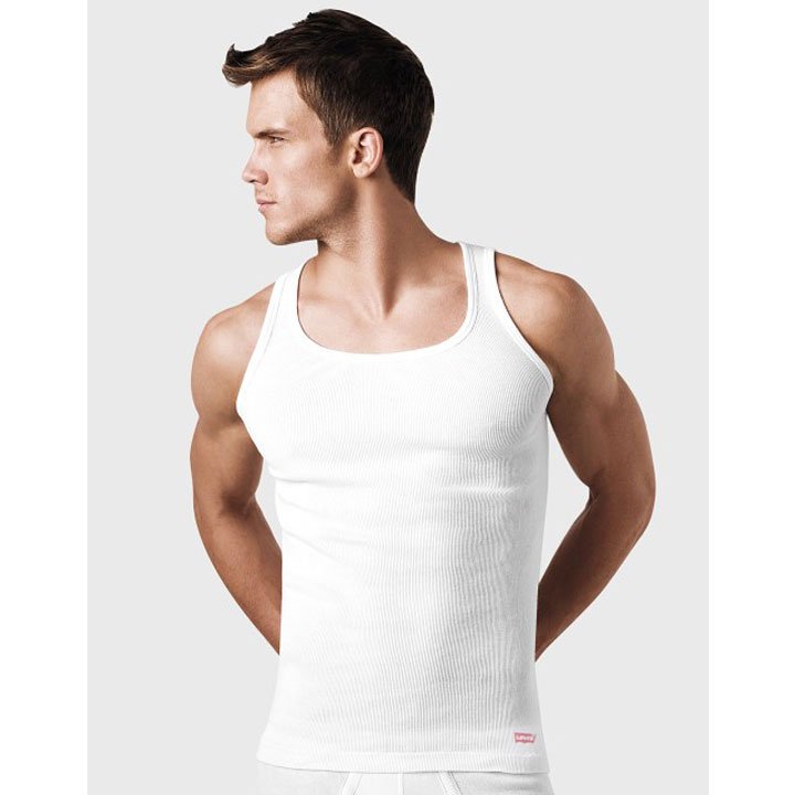 Set 5 áo Levi's Premium Cotton Tank Top - White, Size M