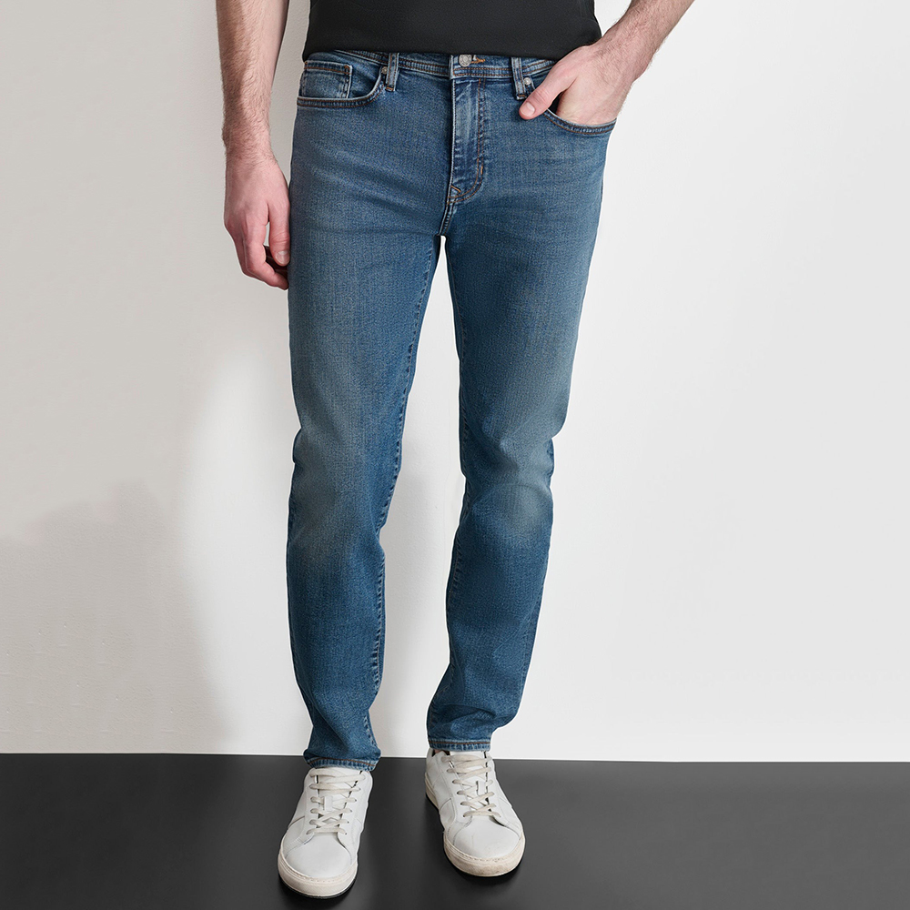 Quần DKNY Slim Straight Mid Wash Denim - Blue, Size 30W/30L