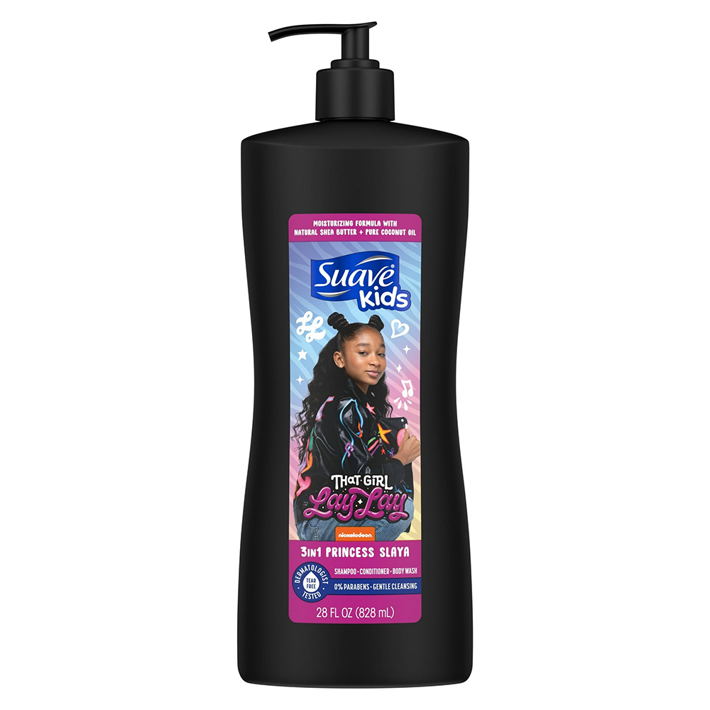 Dầu tắm + gội + xả Suave Kids 3in1 - That Girl Lay Lay, 828ml