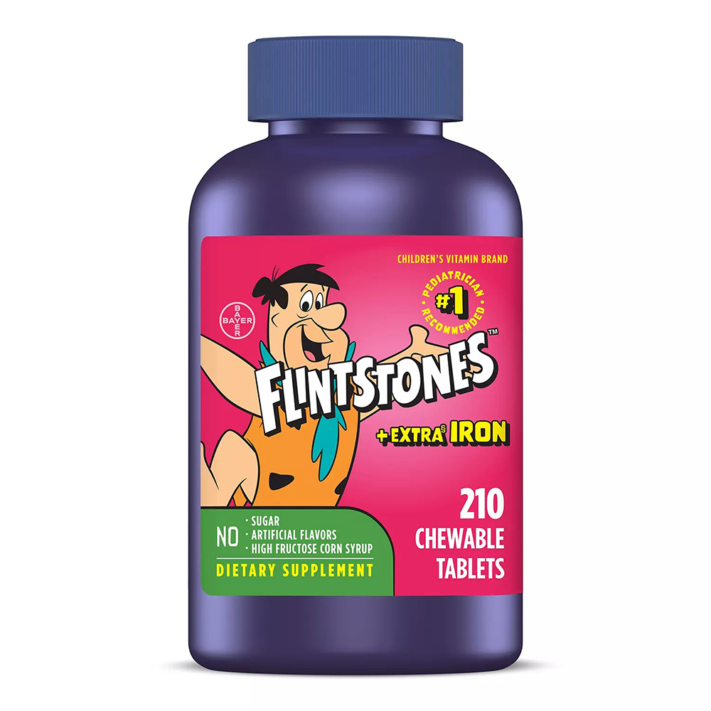 Flintstones Chewable Kids Multivitamin with + Extra Iron, 210 viên