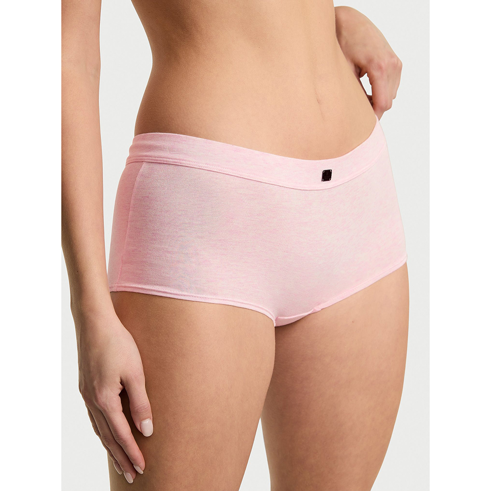 Quần lót Victoria's Secret Logo Cotton Boyshort - Heather Pink Petal, Size S