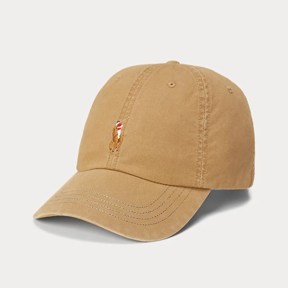 Mũ Polo Ralph Lauren Logo Pony Chino Ball Cap, Rustic Tan/Multi