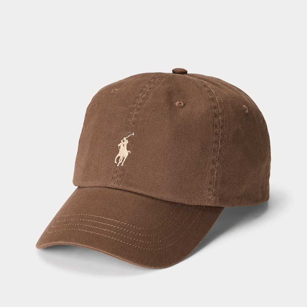 Mũ Polo Ralph Lauren Cotton Chino Ball Cap, Brown/Cream