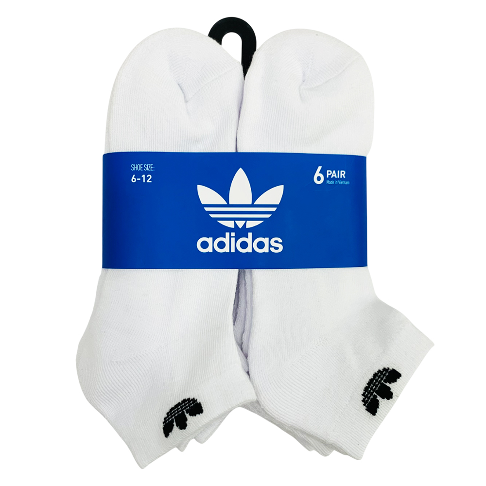 Vớ Adidas Men's Low-Cut - Set 6 đôi, White