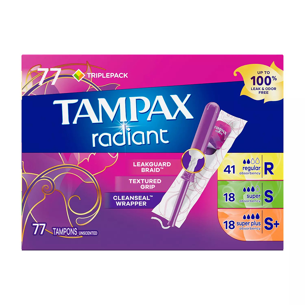 Tampax Radiant Tampons, 77 ống