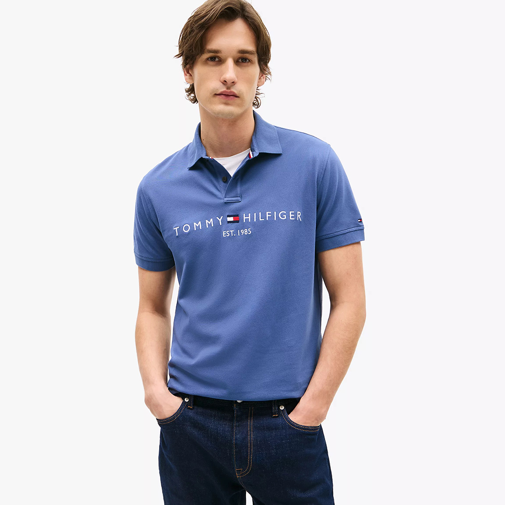 Áo Tommy Hilfiger Embroidered Tommy Logo Polo - Bank Blue, Size M