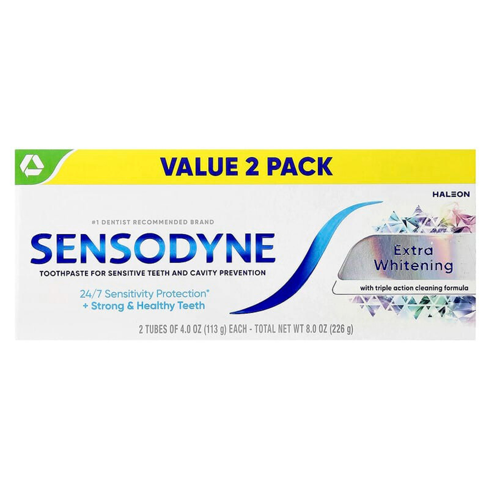 Set kem đánh răng Sensodyne Extra Whitening, 2 x 113g