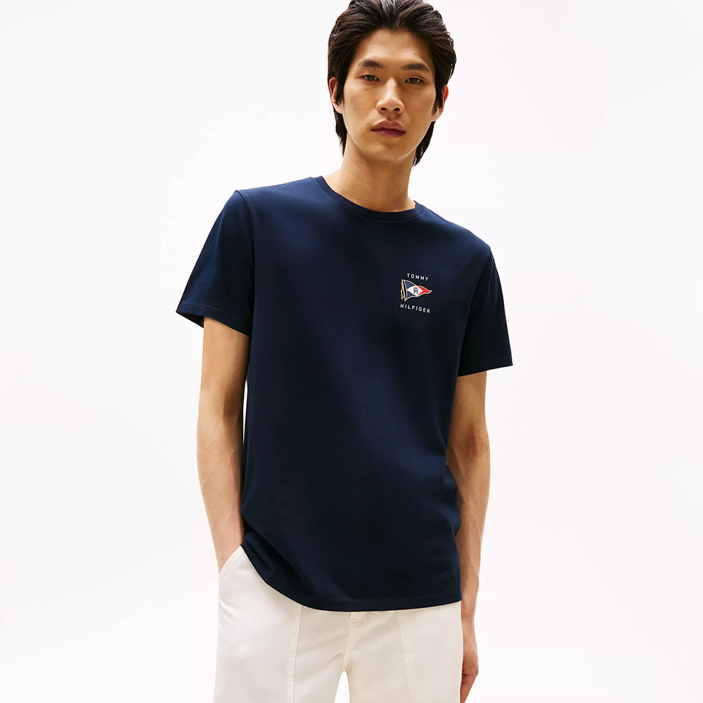 Áo Tommy Hilfiger Nautical Flag Graphic - Navy, Size M