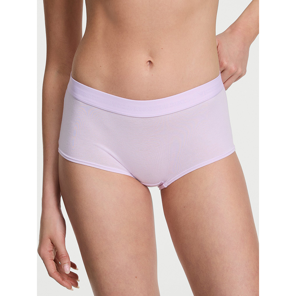 Quần lót Victoria's Secret Logo Cotton Boyshort - Delicate Violet, Size S
