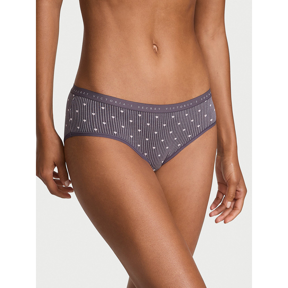 Quần lót Victoria's Secret Stretch Cotton Hiphugger - Tornado Heart Stripes, Size L