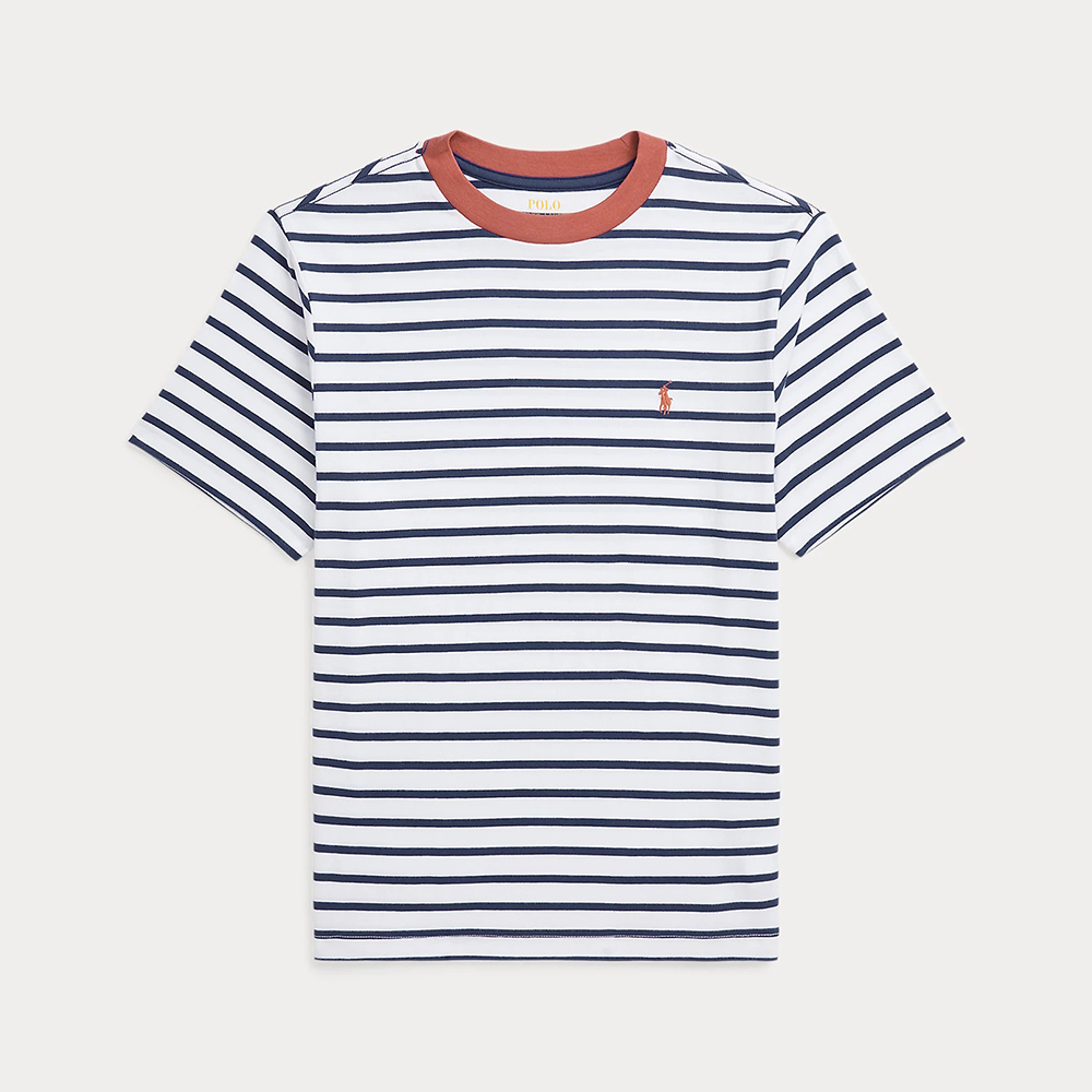 Áo Polo Ralph Lauren Striped Cotton Jersey Tee - Blue, Size XL (18-20)