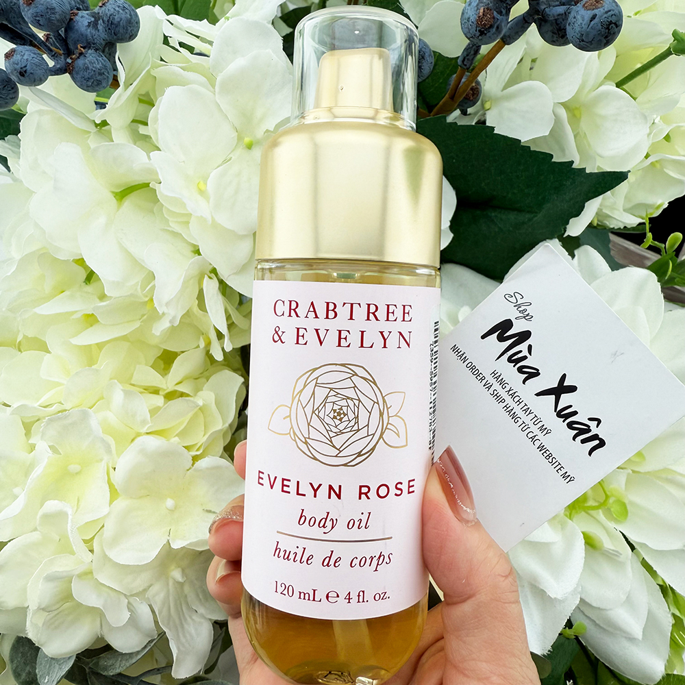 Dầu dưỡng thể Crabtree & Evelyn - Evelyn Rose, 120ml