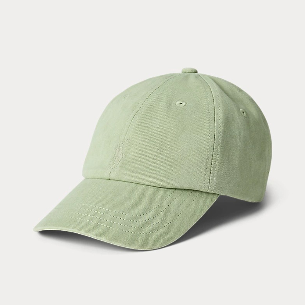 Mũ Polo Ralph Lauren Mineral-Dyed Twill Ball Cap, Green Stone