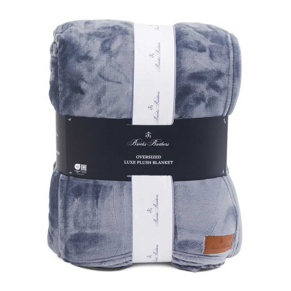 Chăn Brooks Brothers Oversized Fleece - Queen, Grisaille