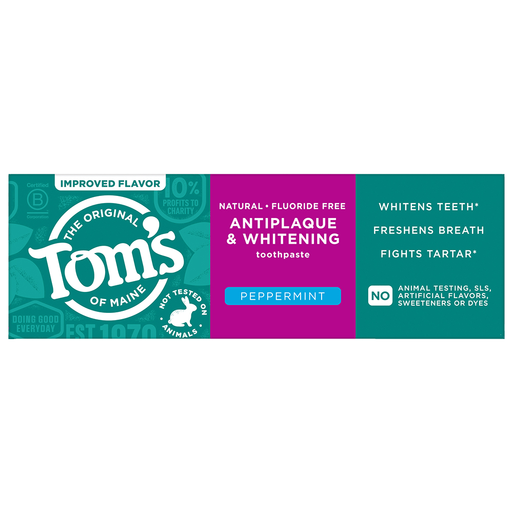 Kem đánh răng Tom's of Maine Antiplaque & Whitening Peppermint, 133g