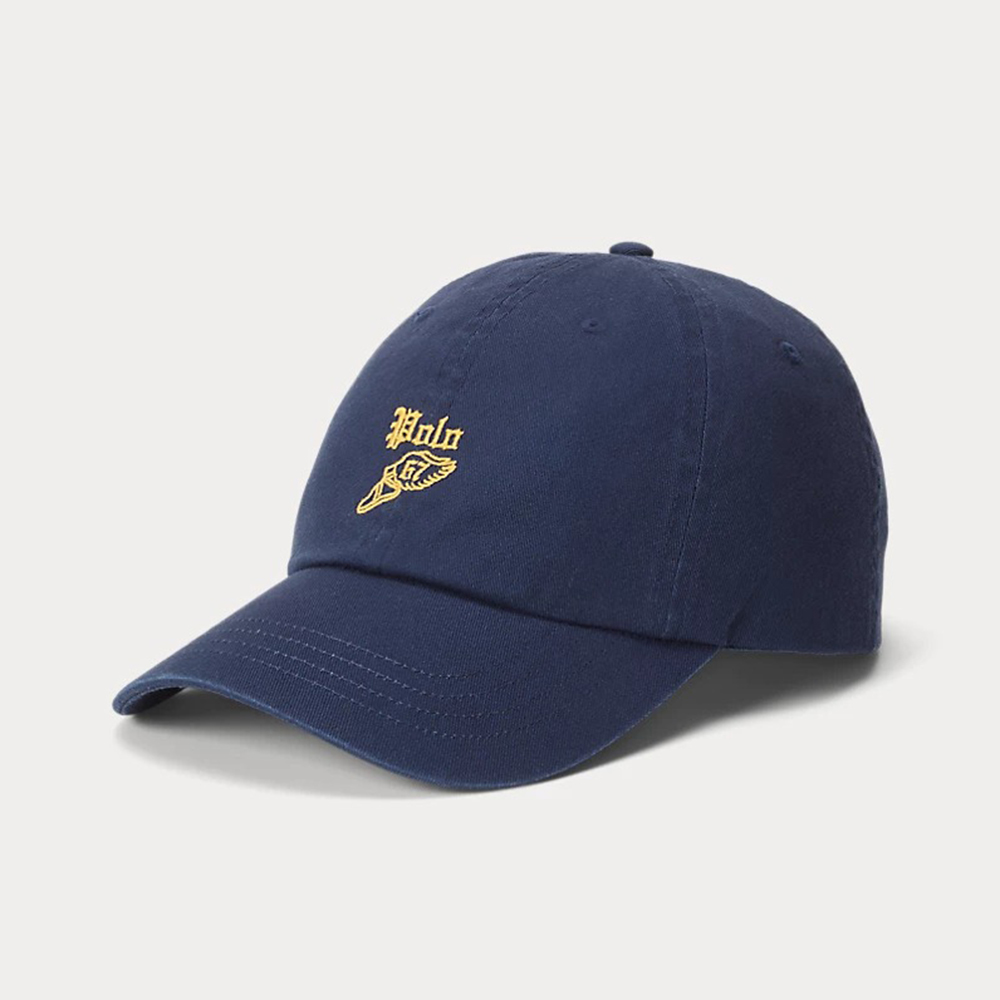 Mũ Polo Ralph Lauren Embroidered Twill Ball Cap, Navy/Yellow