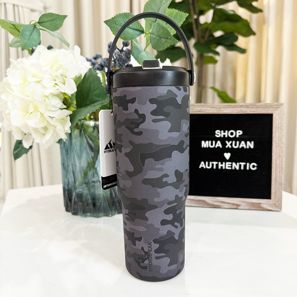 Bình giữ nhiệt Hydrapeak Nomad Bottle With Handle And Straw Lid - Camo/Black, 946ml