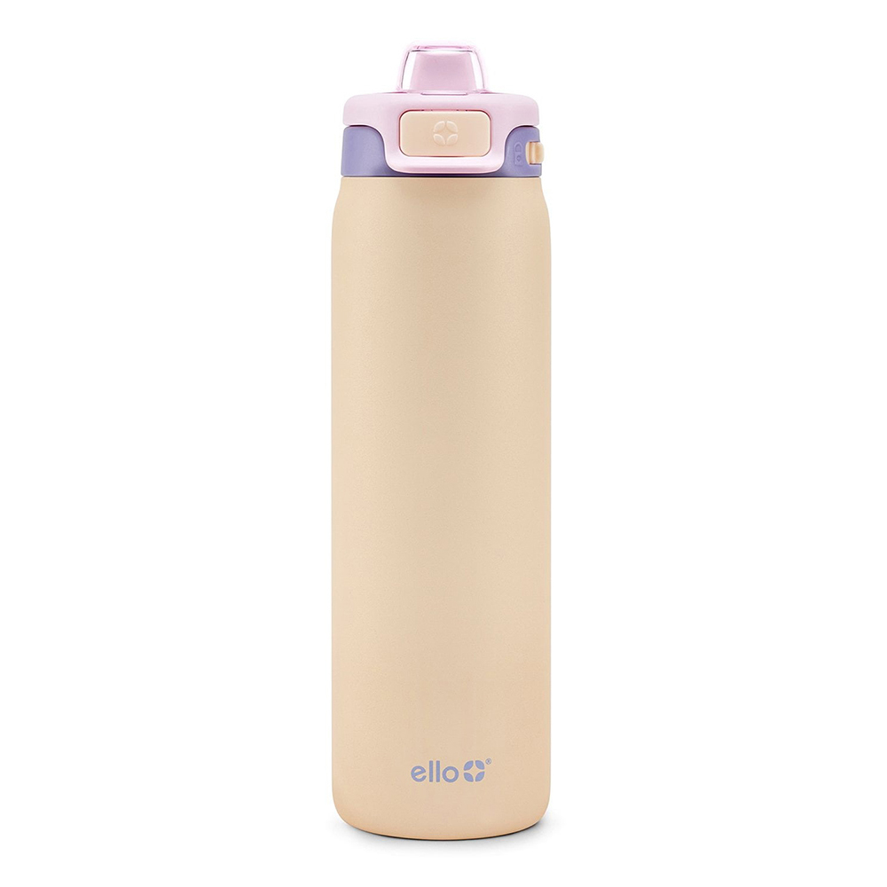 Bình nước Ello Pop & Fill Stainless Steel - Blush Breeze, 651ml