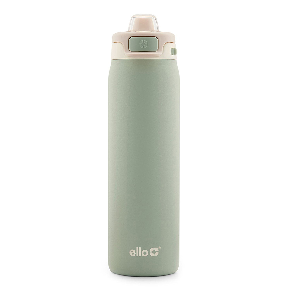 Bình nước Ello Pop & Fill Stainless Steel - Pistachio, 651ml