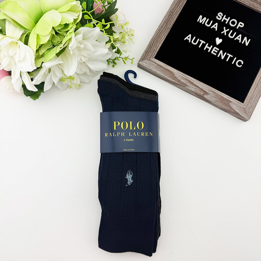 Vớ Polo Ralph Lauren Trouser Dress - Set 3 đôi, Navy/Dark Grey/Black
