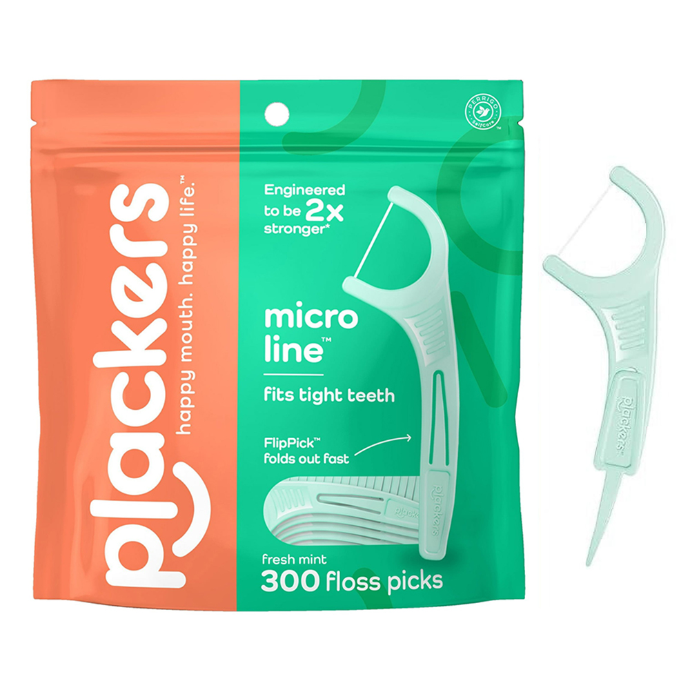 Tăm chỉ nha khoa Plackers Micro Mint, 300 cây
