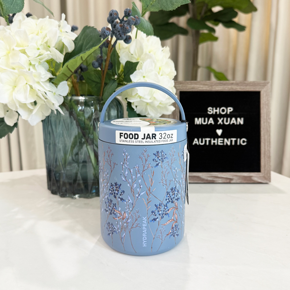 Bình đựng thức ăn giữ nhiệt Hydrapeak Stainless Steel Food Jars - Modern Blue, 947ml