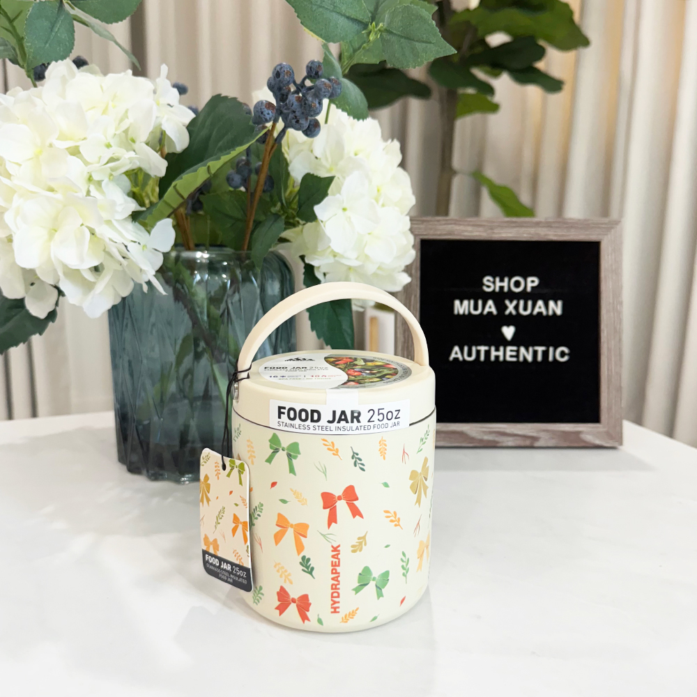 Bình đựng thức ăn giữ nhiệt Hydrapeak Stainless Steel Food Jars - Modern Cream, 740ml