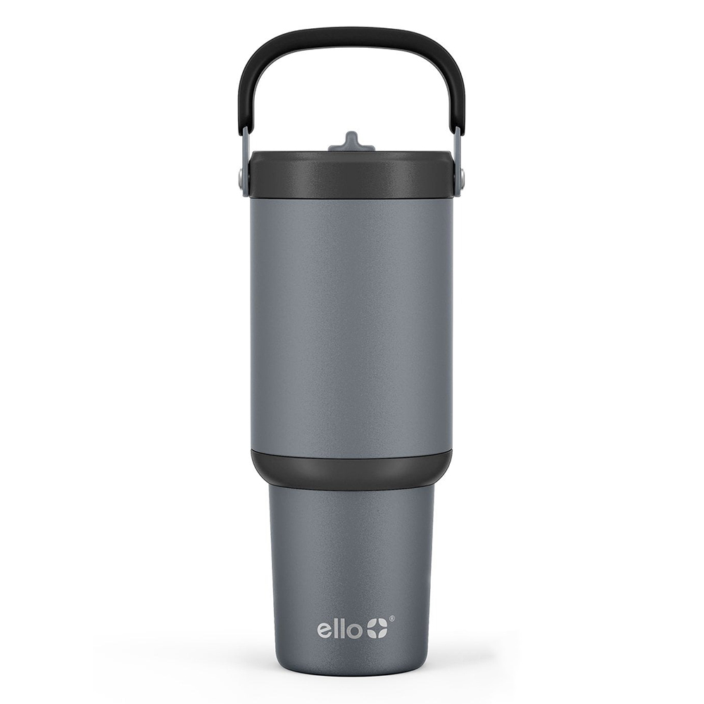 Ly giữ nhiệt Ello Oasis Go Leak-Proof Stainless Steel Tumbler - Charcoal, 887ml