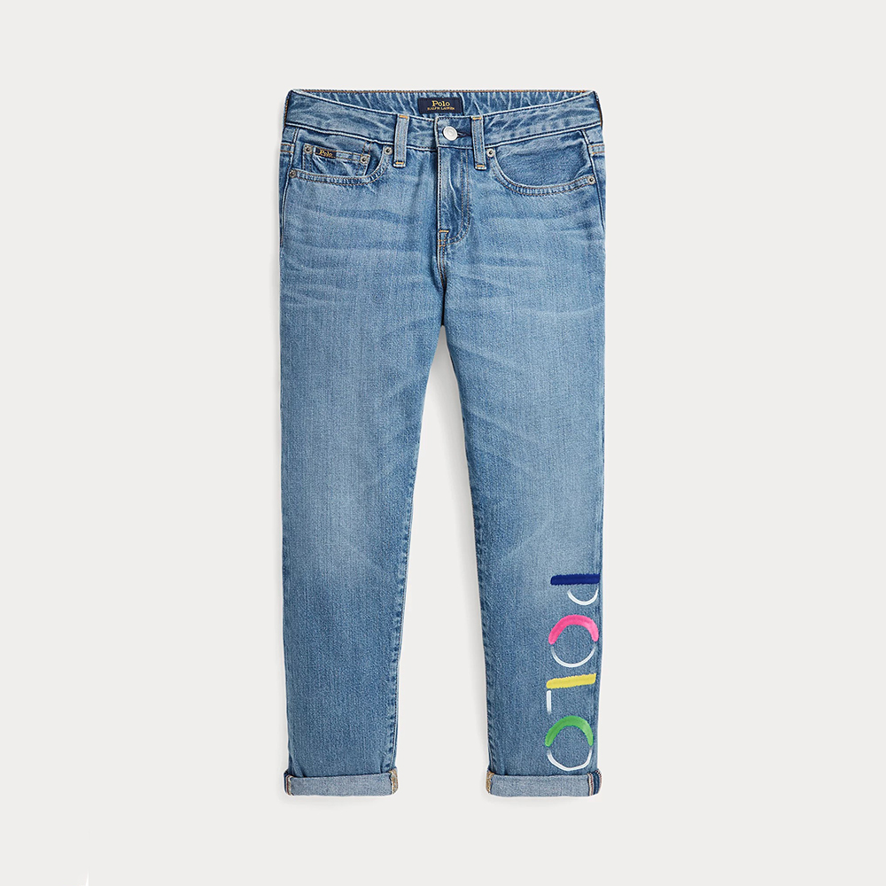 Quần Polo Ralph Lauren Logo Slim Fit Cotton Jean - Blue, Size 16 (Girls 7-16)