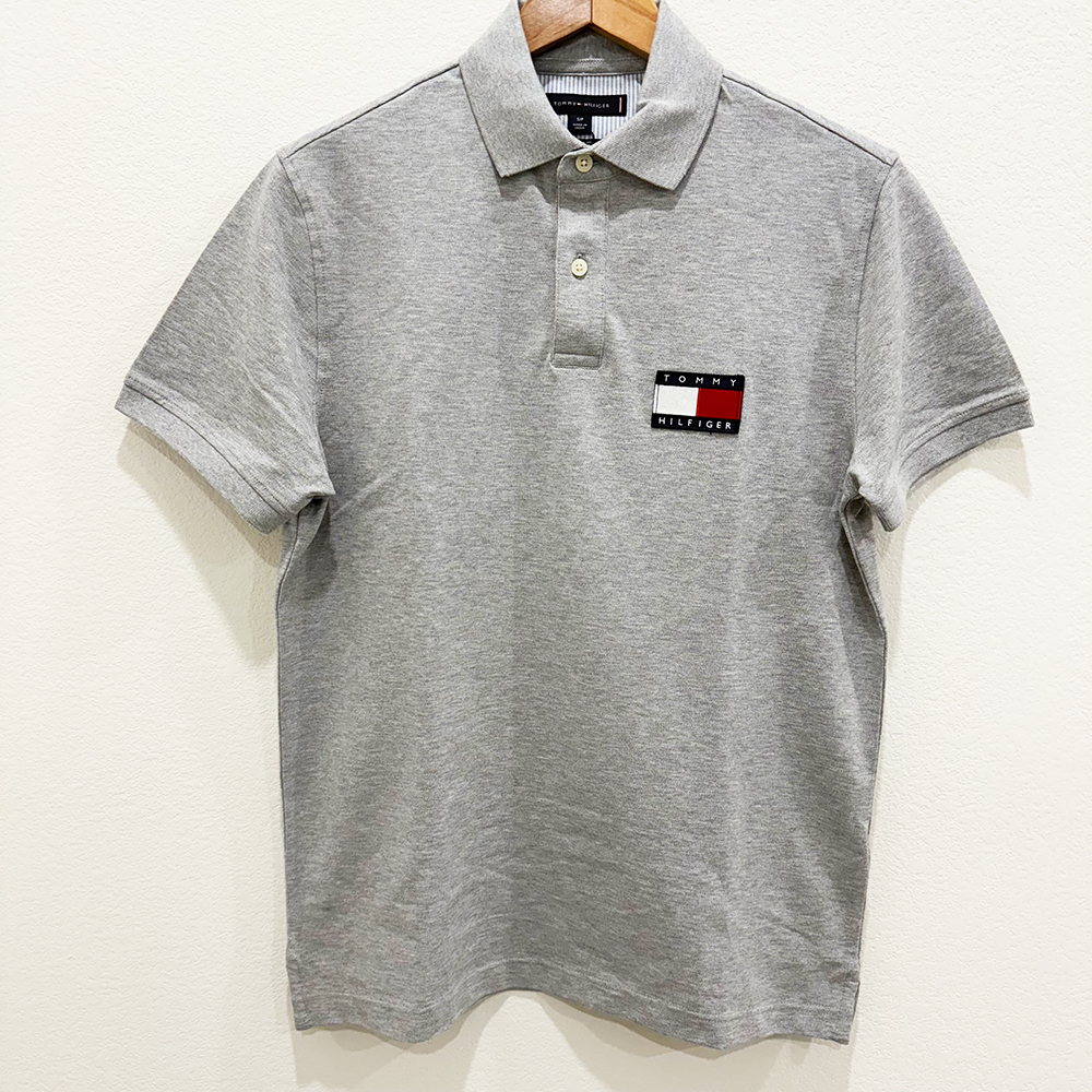Áo Tommy Hilfiger Tommy Badge Cotton Polo - Grey Heather, Size S