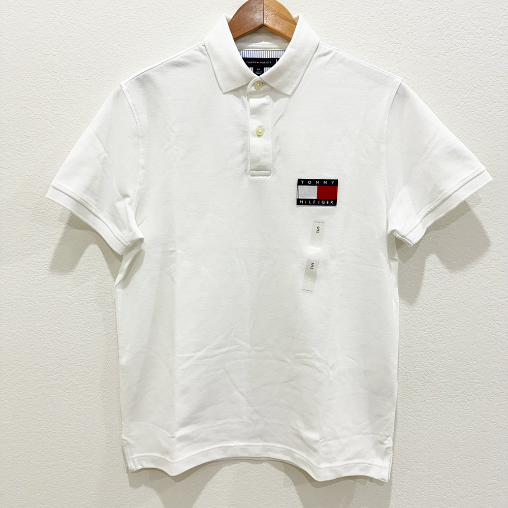 Áo Tommy Hilfiger Tommy Badge Cotton Polo - White, Size S