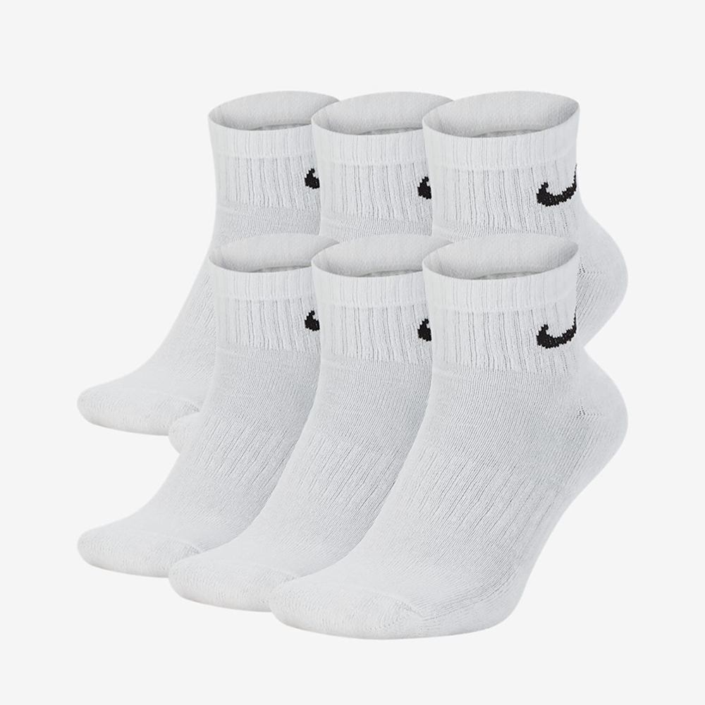 Set 6 đôi vớ Nike Everyday Cushioned Ankle Socks - White, Size M
