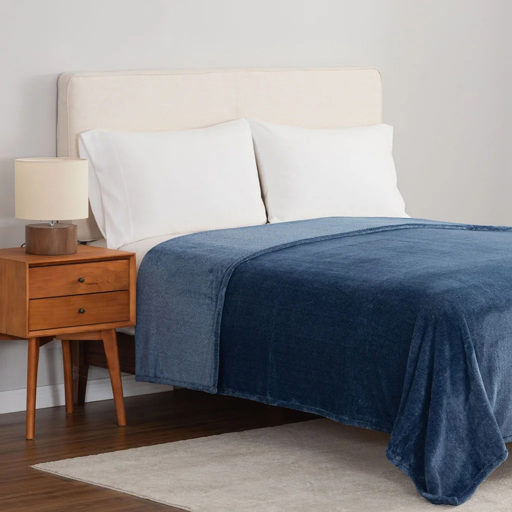 Chăn Berkshire Extra Plush - Queen, Blue