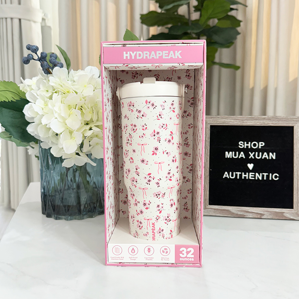 Bình giữ nhiệt Hydrapeak Nomad Bottle With Handle And Straw Lid - Ivory, 946ml