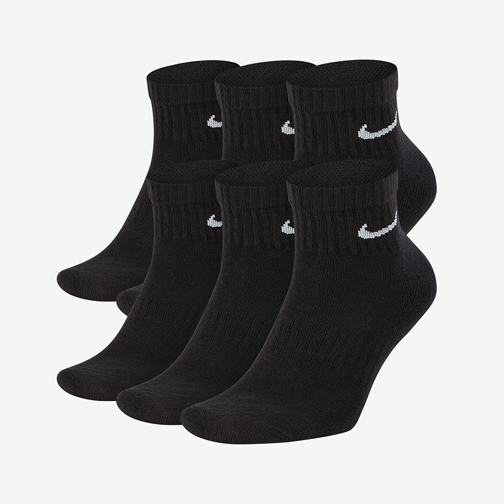 Set 6 đôi vớ Nike Everyday Cushioned Ankle Socks - Black, Size L