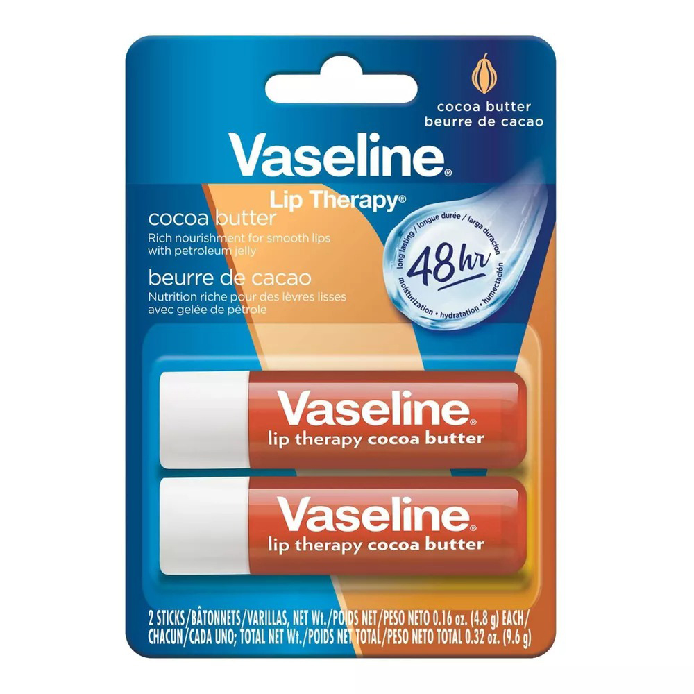 Son dưỡng môi Vaseline Lip Therapy - Cocoa Butter, 2 x 4.8g